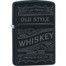 Zippo 29691 Black Matte — декор «Whiskey Label»
