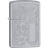 Zippo 29698 — матовая зажигалка с орнаментом пламени